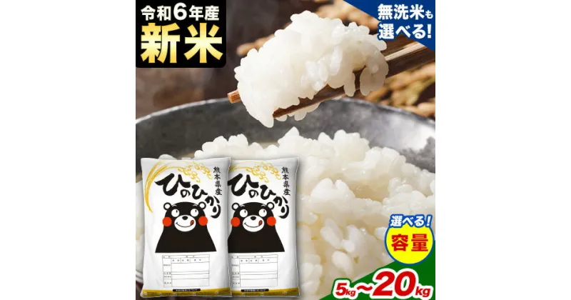 【ふるさと納税】 令和6年産新米 早期先行予約受付中 無洗米 も選べる ひのひかり 5kg 10kg 12kg 15kg 18kg 20kg 《出荷時期をお選びください》令和6年産 高レビュー 熊本県産 ふるさと納税 無洗米 白米 精米 ひの 米 こめ ふるさとのうぜい ヒノヒカリ コメ お米 おこめ