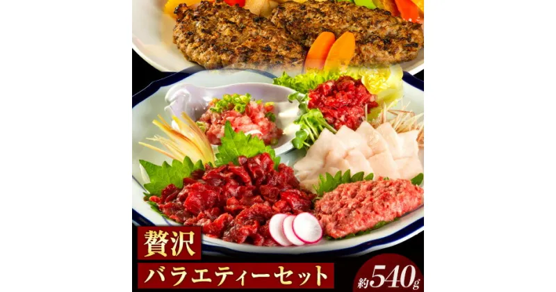 【ふるさと納税】贅沢バラエティセット 540g 馬肉 冷凍 《60日以内に出荷予定(土日祝除く)》 新鮮 さばきたて 生食用 肉 熊本県玉東町 馬刺し 馬肉 惣菜 希少部位