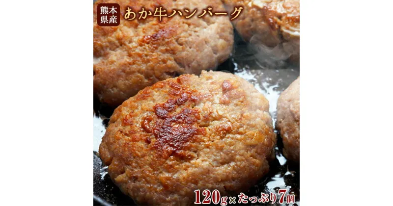 【ふるさと納税】あか牛ハンバーグ 熊本産あか牛を使用した贅沢ハンバーグたっぷり7個入り 熊本あか牛 赤牛 あかうし《30日以内に出荷予定(土日祝除く)》