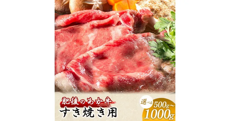 【ふるさと納税】肥後のあか牛 すき焼き用 500g 1000g 長洲501 熊本 特産 あか牛《30日以内に出荷予定(土日祝除く)》