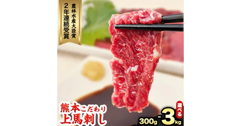 【ふるさと納税】 馬刺し 上赤身馬刺し ブロック 国産 馬刺し 熊本肥育 冷凍 生食用 たれ付き 選べる 300g~3kg 肉 馬肉 予約 平成27年28年 農林水産大臣賞受賞 熊本県 長洲町《10月中旬-12月末頃出荷》 馬肉 馬 セット 赤身 上赤身 サシ