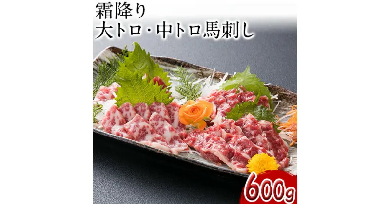 【ふるさと納税】大トロ中トロ馬刺し盛り 600g 長洲501《30日以内に出荷予定(土日祝除く)》馬刺し 熊本 長洲町 大トロ 中トロ 食べ比べ 馬肉 霜降り