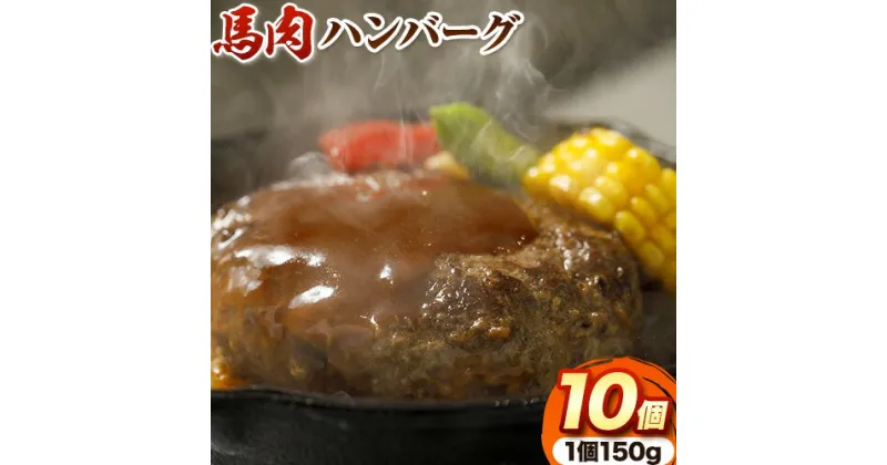 【ふるさと納税】馬肉 ハンバーグ 150g × 10個 長洲501《30日以内に出荷予定(土日祝除く)》 熊本県 長洲町 肉 馬肉 ハンバーグ 惣菜 小分け 送料無料