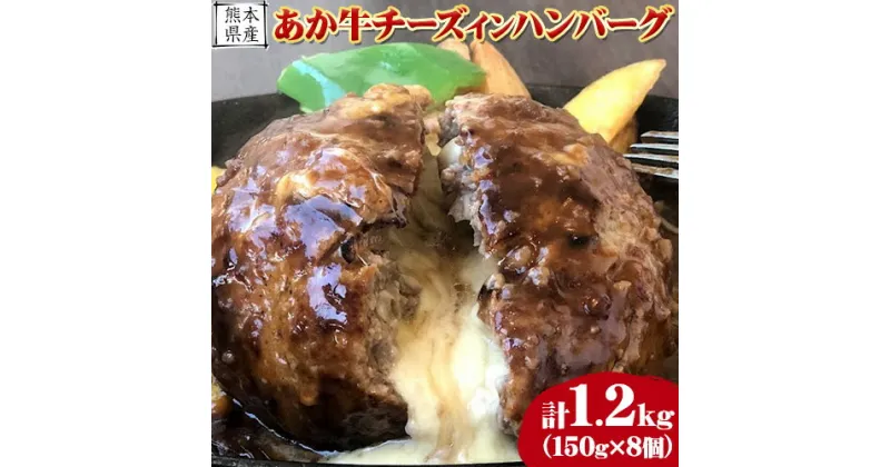 【ふるさと納税】チーズインハンバーグ 約1.2kg 150g×8個 長洲501《30日以内に出荷予定(土日祝除く)》あか牛 熊本県 長洲町