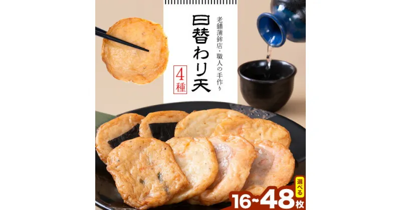 【ふるさと納税】 さつま揚げ 天ぷら 詰合せ 日替わり天 4種 選べる 16~48枚 徳永蒲鉾店 《30日以内に出荷予定(土日祝除く)》 蒲鉾 さつま揚げ 揚げ物 練り物 おつまみ 野菜 ビール に合う ギフト お土産 国産 魚介 薩摩揚げ おかず 弁当 惣菜 おでん 鍋 かまぼこ 小分け