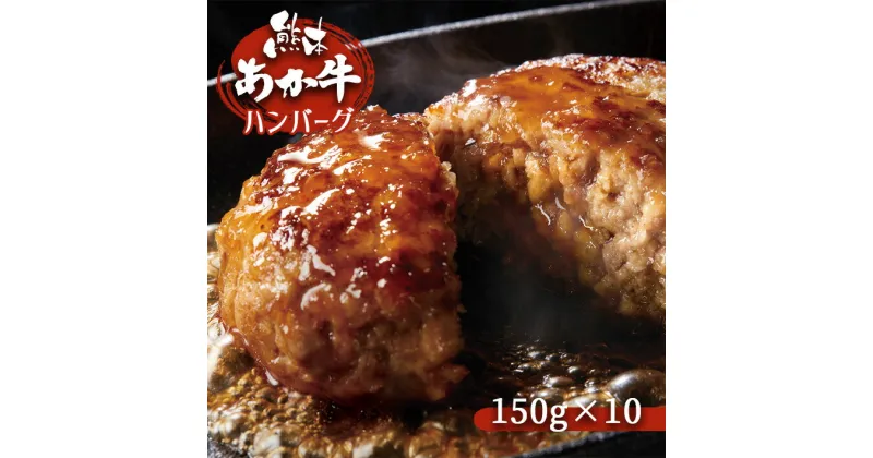 【ふるさと納税】肥後の赤牛ハンバーグ　150g × 10個 ハンバーグ | 熊本県 熊本 くまもと 和水町 なごみ 牛肉 あか牛 赤牛 ハンバーグ 150g 10個