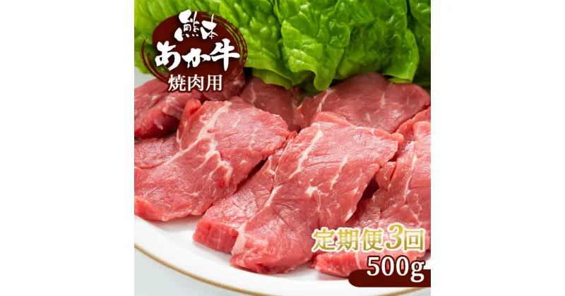 【ふるさと納税】【定期便3回】 肥後の赤牛　焼肉用 500g | 熊本県 熊本 くまもと 和水町 なごみ 牛肉 あか牛 肥後 赤牛 スライス 焼肉 定期便 3回