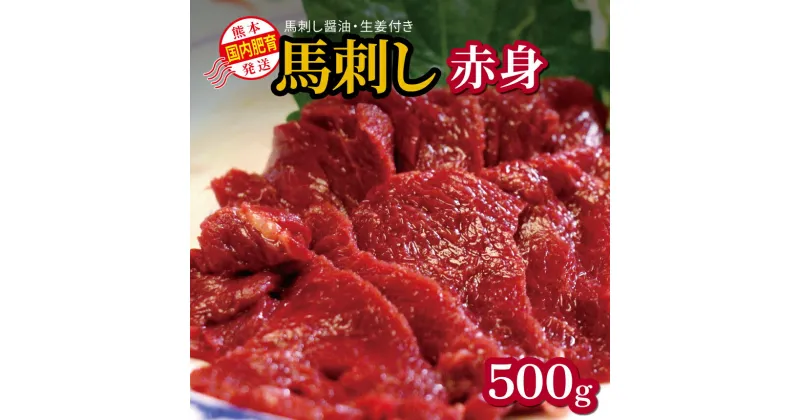 【ふるさと納税】馬刺し 国内肥育 熊本発送 馬刺し 赤身 500g 馬刺し?油・生姜付き | 熊本県 熊本 くまもと 和水町 なごみ 馬肉