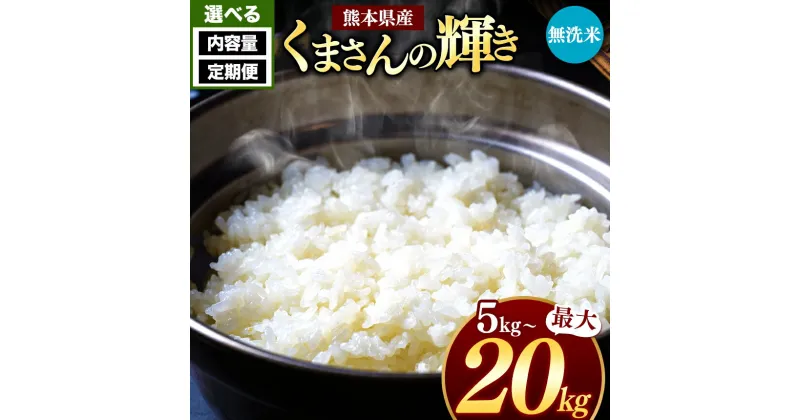 【ふるさと納税】 令和6年産 熊本県産 くまさんの輝き 無洗米 ご飯 限定品種 新米 コメ おこめ 乾式無洗米 5kg 10kg 15kg 20kg 定期便 3回 6回 12回 米 人気 くまもと 小分け 定期 便利