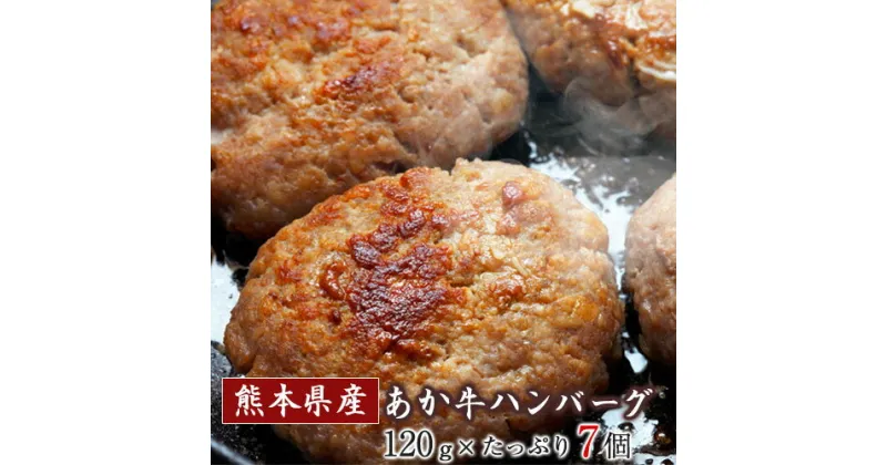 【ふるさと納税】あか牛ハンバーグ 熊本産あか牛を使用した贅沢ハンバーグたっぷり7個入り 熊本あか牛 赤牛 あかうし《1月中旬-4月末頃出荷》