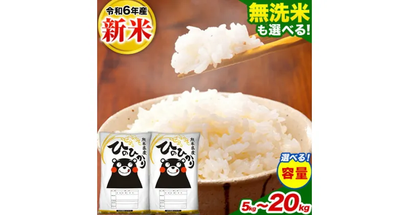 【ふるさと納税】新米 令和6年産 早期先行予約受付中 無洗米 も選べる 白米 米 ひのひかり 5kg 10kg 12kg 15kg 18kg 20kg 《出荷時期をお選びください》熊本県 大津町 国産 熊本県産 白米 精米 無洗米 送料無料 ヒノヒカリ こめ お米