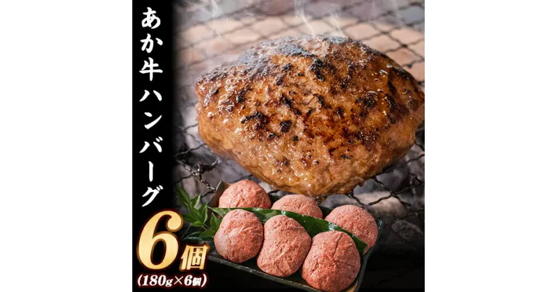 【ふるさと納税】あか牛 ハンバーグ6個（180g×6個） 有限会社幸路《60日以内に出荷予定(土日祝を除く)》 あかうし 赤牛 冷凍