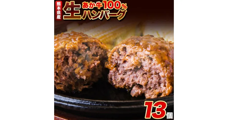 【ふるさと納税】ステーキマニア監修 熊本県産あか牛 100% 生ハンバーグ 140g×13個入り 合計1820g 1.82kg以上《60日以内に出荷予定(土日祝除く)》熊本県産あか牛 冷凍