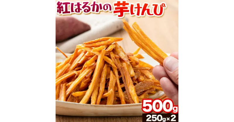 【ふるさと納税】カリッカリ 紅はるかの芋けんぴ 500g (250g×2) 熊本県大津町産 無添加《30日以内に出荷予定(土日祝を除く)》薩摩芋 さつまいも サツマイモ イモケンピ 保存料・着色料 不使用 メール便