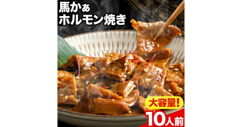 【ふるさと納税】馬ホルモン焼 10個セット 10人前 (100g×10個) 《60日以内に出荷予定(土日祝除く)》 熊本県 大津町 ホルモン ホルモン焼き 馬ホルモン 馬 馬肉 タレ たれ 個包装 おつまみ 送料無料 大人気 簡単調理