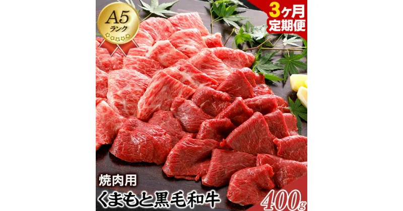 【ふるさと納税】【3ヶ月定期便】【A5ランク】牛肉 くまもと黒毛和牛 焼肉用 400g 株式会社KAM Brewing《お申込み月の翌月から出荷開始》定期 計3回お届け 熊本県 大津町 送料無料 牛肉 肉 定期便