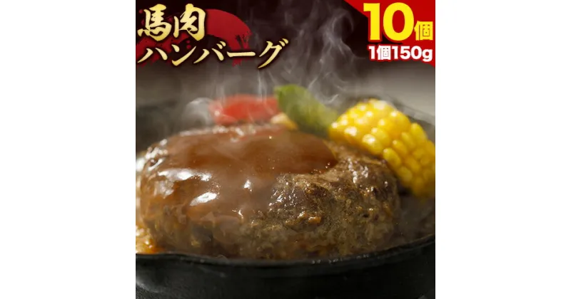 【ふるさと納税】馬肉 ハンバーグ 150g × 10個 桜屋 《30日以内に出荷予定(土日祝除く)》 熊本県 大津町 送料無料 肉 馬肉 ハンバーグ 惣菜 小分け 送料無料