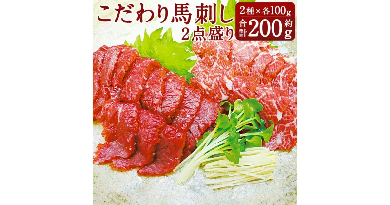 【ふるさと納税】 こだわり馬刺し2点盛り 上赤身 赤身 トロ 各100g 合計200g 2点 セット 馬刺し 馬刺 熊本 九州 醤油 生姜付き 冷凍 送料無料