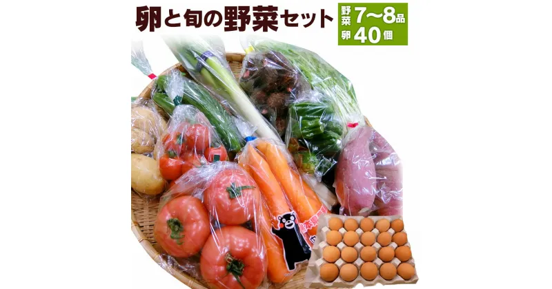 【ふるさと納税】新鮮卵と旬の野菜セット 目安7〜8品 卵 たまご タマゴ 野菜 セット 詰め合わせ 国産 九州産 熊本県産 送料無料