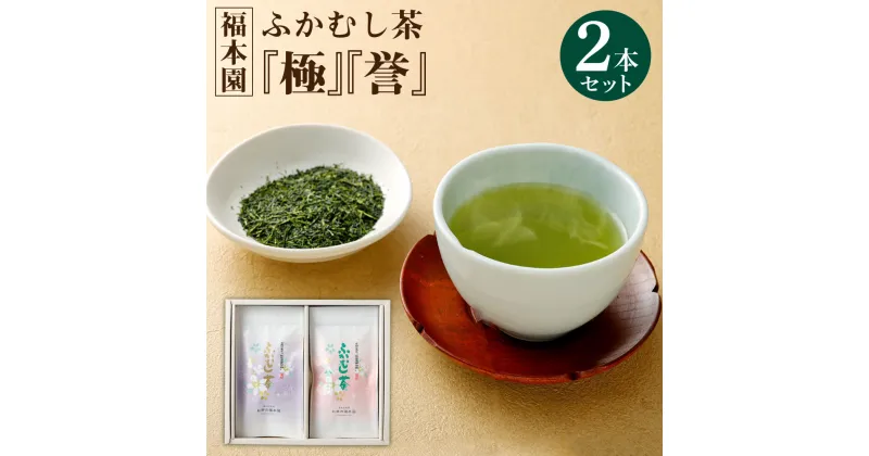 【ふるさと納税】福本園 ふかむし茶「極」「誉」2本セット 100g×2袋 合計2本200g 2種 飲み比べ セットふかむし茶 お茶 茶 茶葉 国産 菊陽町 送料無料