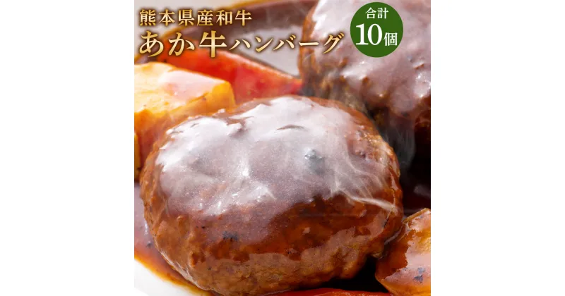 【ふるさと納税】熊本県産和牛 あか牛ハンバーグ 合計1.5kg 150g×10個 ハンバーグ 惣菜 冷凍 九州 熊本県 菊陽町 送料無料