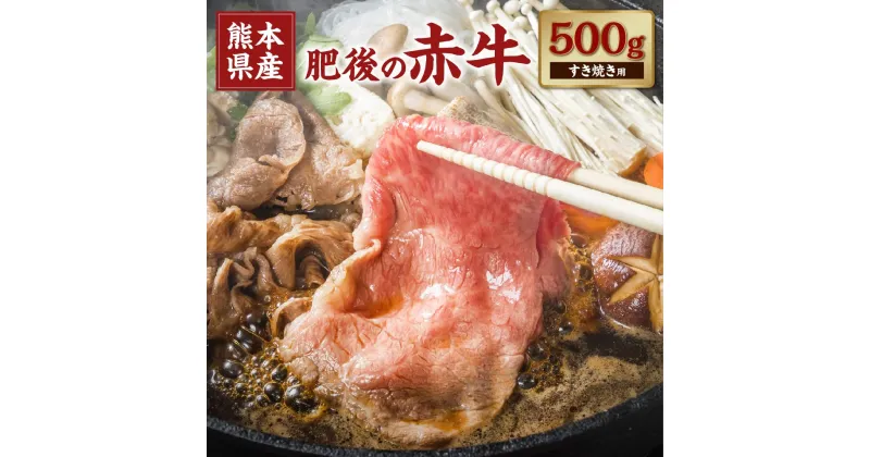 【ふるさと納税】肥後の赤牛 すきやき用 約500g あか牛 肉 牛肉 和牛 スライス すき焼き 鍋 冷凍 九州 熊本県 菊陽町 送料無料