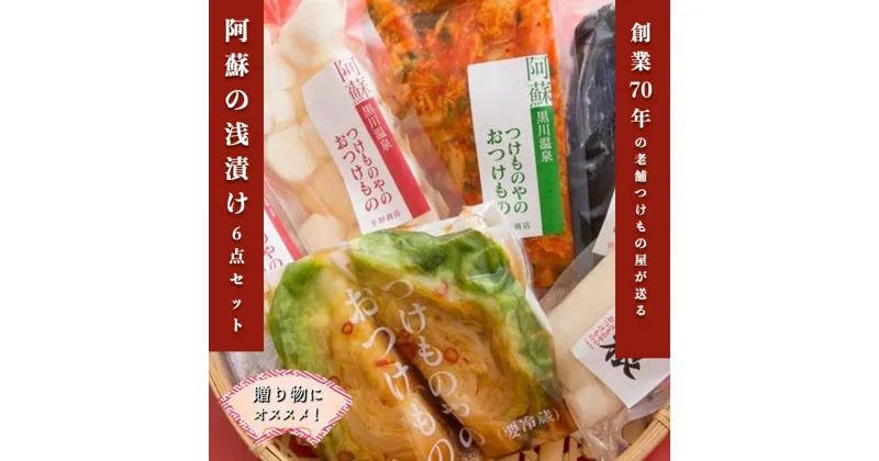 【ふるさと納税】 浅漬け 6点 セット 大根 きゅうり 茄子 ナス 長芋 グリーンボール キャベツ 白菜キムチ 漬物 キムチ 詰め合わせ 野菜 お取り寄せ ギフト 贈答用 黒川温泉 九州 熊本 阿蘇 南小国町 送料無料