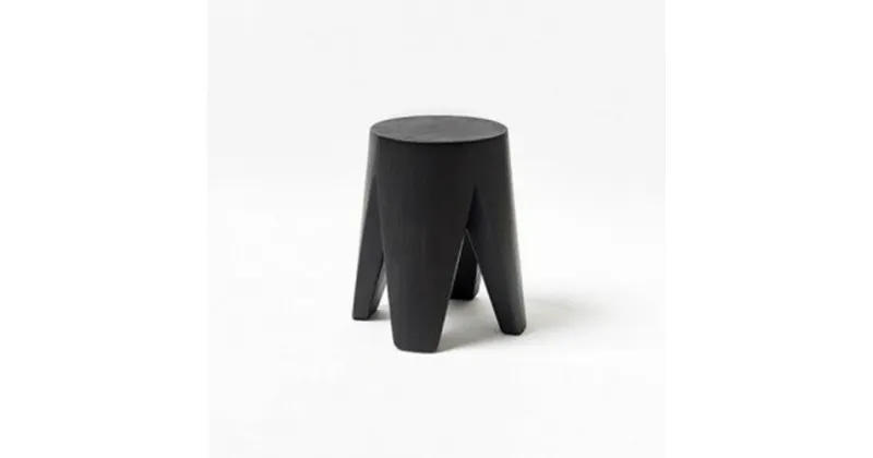 【ふるさと納税】＜FIL＞ 4レッグスツール -スミ リミテッド- MASS Series 4leg Stool -SUMI LIMITED- 　小国杉 スツール チェアー チェア ローチェア 丸椅子 椅子 インテリア 家具 木製 無垢材 炭 黒 受注生産 おしゃれ リビング ダイニング 熊本 阿蘇 南小国町 送料無料