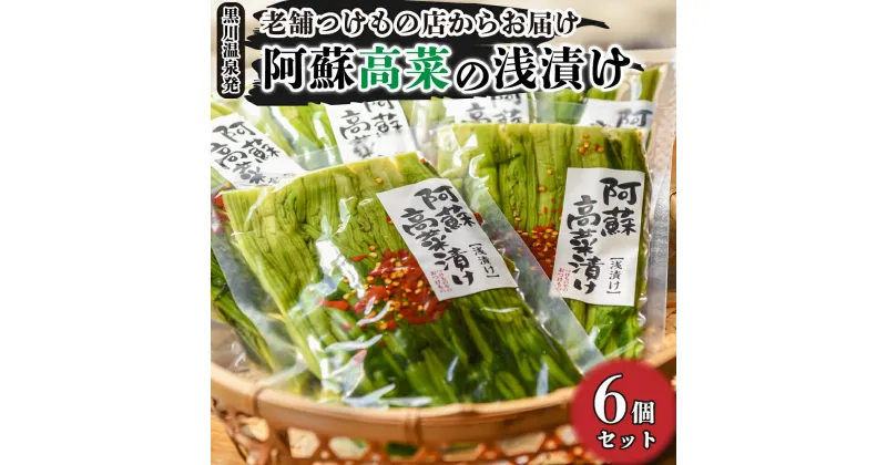 【ふるさと納税】 阿蘇高菜 浅漬け 160g 6個 高菜 漬物 高菜漬け 高菜漬物 お取り寄せ ギフト 贈答用 黒川温泉 九州 熊本 阿蘇 南小国町 送料無料