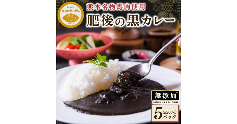 【ふるさと納税】 肥後の黒カレー セット 200g 5パック 御客屋の極み 馬肉 馬 レトルト スパイス カレー 黒川温泉 わろく屋 無添加 ご当地 高級 ギフト 贈答用 南小国町 送料無料