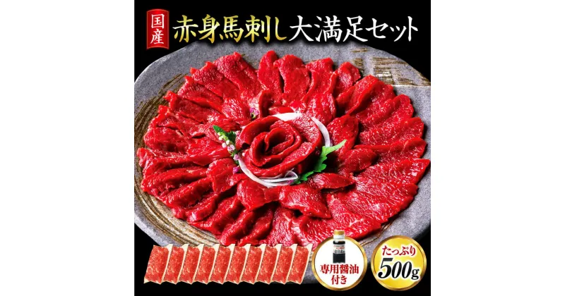 【ふるさと納税】 国産 赤身 馬刺し 大満足セット 500g 10人前 馬肉 馬 生食用 馬刺 肉刺し ヘルシー ギフト 贈答用 熊本 阿蘇 南小国町 送料無料