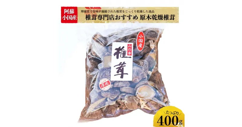 【ふるさと納税】椎茸 しいたけ シイタケ 国産 熊本県 小国町 乾燥 干し椎茸 400g×1 贈答 ご家庭 出汁 茶碗蒸し 煮物 プロ仕様 ギフト 老舗 厳選 お年賀 お歳暮 お取り寄せ 送料無料【地場産品：類型1】