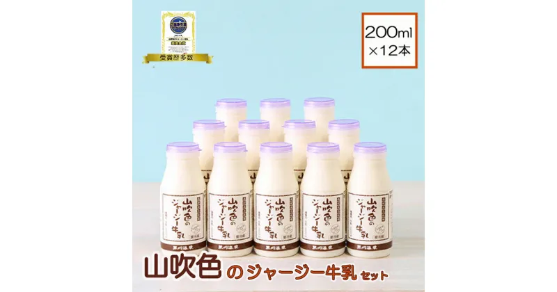 【ふるさと納税】小国ジャージー牛乳 牛乳 200ml 12本 ギフト 贈答 セット 飲料 ご当地牛乳グランプリ 最高金賞 熊本 阿蘇 小国郷 小国町 山吹色のジャージー牛乳 山のいぶき 最高金賞 ギフト 贈答 ご自宅用 送料無料