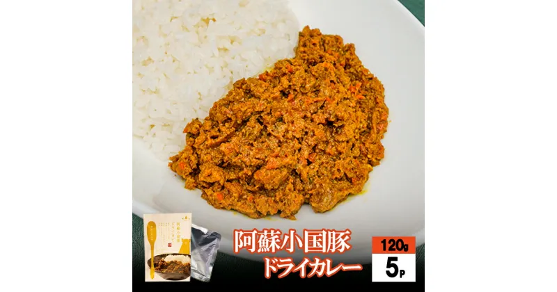 【ふるさと納税】阿蘇 熊本 小国郷 小国産の豚肉 町内製造 ドライカレー レトルト スパイシー 常温保管 120g 5個 計600g ギフト 専用箱入り 贈答 プレゼント お歳暮 お米と相性バツグン 送料無料 【地場産品：類型3】