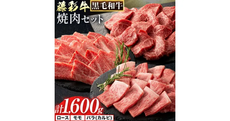 【ふるさと納税】肉 藤彩牛 焼肉用 セット 約1600g 1.6kg 《60日以内に出荷予定(土日祝除く)》株式会社フジチク 熊本県 産山村 肉 牛肉 バラ カルビ ロース モモ もも 焼肉 黒毛和牛