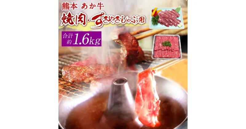 【ふるさと納税】熊本 赤牛 カルビ焼肉用・すきやきしゃぶしゃぶ用 各約800g 合計約1.6kg セット 牛肉 牛 BBQ 国産 九州産 熊本県産 冷凍 送料無料