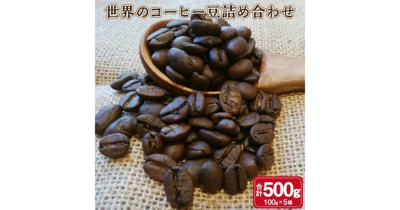 【ふるさと納税】世界の コーヒー豆 詰め合わせ 500g 100g×5種 コーヒー 珈琲 自家焙煎 飲料 ドリンク 飲み比べ お取り寄せ 熊本県 阿蘇 高森町 送料無料