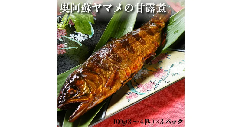 【ふるさと納税】奥阿蘇ヤマメの甘露煮 100g（3〜4匹）×3パック 合計300g ヤマメ やまめ 山女魚 甘露煮 魚 魚介類 無添加 川魚 国産 九州産 熊本県産 高森町産 送料無料