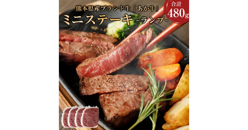 【ふるさと納税】熊本県産 あか牛 ミニステーキ 480g 120g×4パック ランプ ステーキ 牛肉 肉 あかうし 和牛 牛 国産牛 国産 九州産 熊本産 熊本 くまもと 冷凍 送料無料