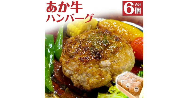 【ふるさと納税】あか牛 ハンバーグ 約165g×6個 合計約990g 梅肉ポーク配合 和牛 牛肉 牛 豚 お肉 洋食 惣菜 個包装 冷凍 九州産 国産 熊本県 西原村 送料無料