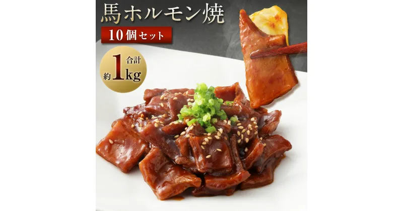 【ふるさと納税】馬かぁホルモン焼 10個セット 約1kg 100g×10個 ホルモン 馬肉 惣菜 おかず おつまみ 冷凍 送料無料