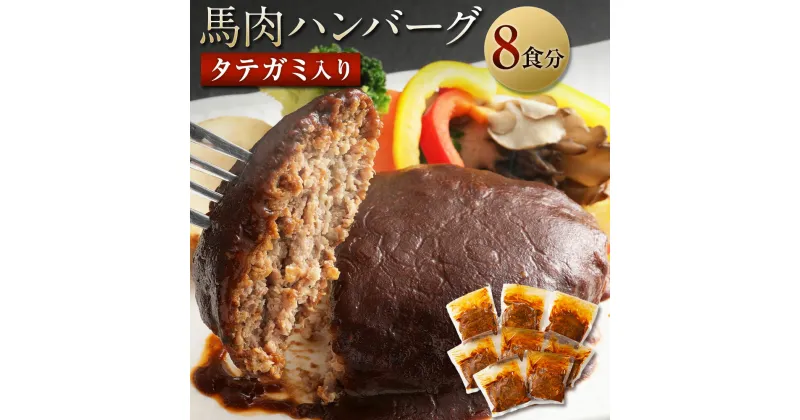 【ふるさと納税】タテガミ入り馬肉ハンバーグ 8個セット 合計約1.6kg 200g×8個 デミグラスソース ハンバーグ 馬肉 惣菜 おかず 真空パック 冷凍 送料無料