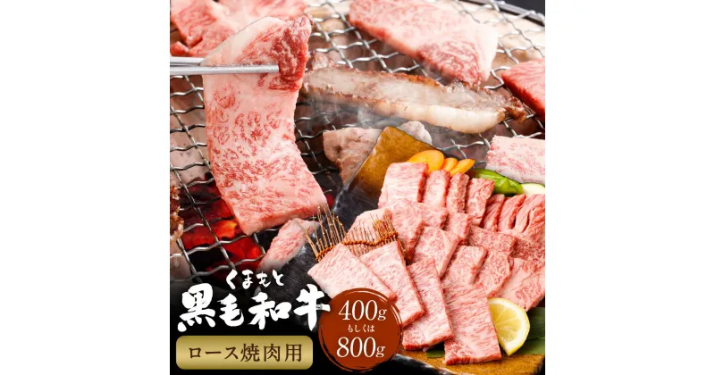 【ふるさと納税】くまもと黒毛和牛 ロース 焼肉 約400g or 約800g 焼肉用 牛肉 肉 お肉 BBQ バーベキュー 焼き肉 和牛 国産 九州 冷凍 熊本県 西原村 送料無料