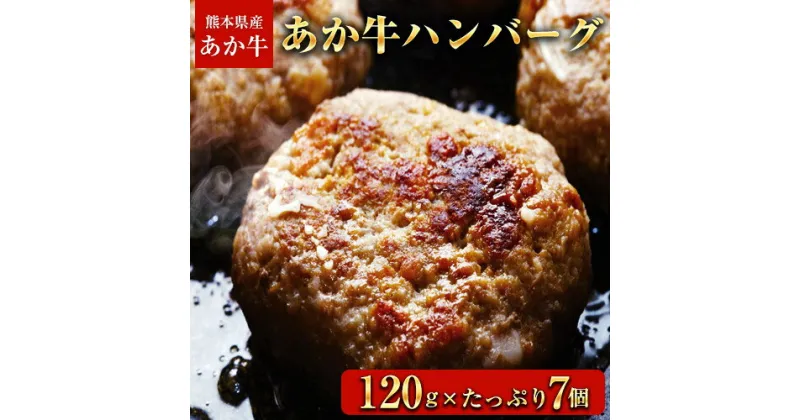 【ふるさと納税】あか牛ハンバーグ 熊本県産あか牛を使用した贅沢ハンバーグたっぷり7個入り あか牛 赤牛 あかうし《30日以内に出荷予定(土日祝除く)》