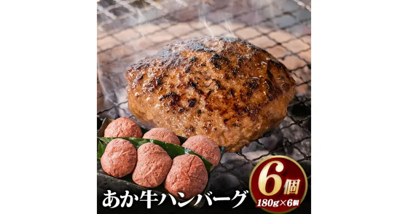 【ふるさと納税】あか牛 ハンバーグ6個（180g×6個） 白水乃蔵《60日以内に出荷予定(土日祝除く)》 あかうし 赤牛 冷凍