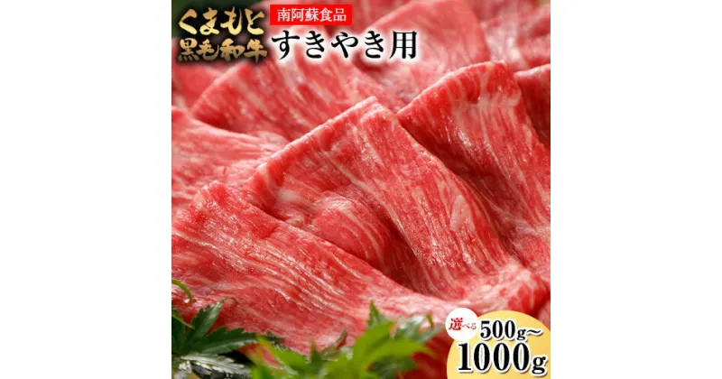 【ふるさと納税】くまもと黒毛和牛 すき焼き用 500g 1000g《90日以内に出荷予定(土日祝除く)》 南阿蘇食品