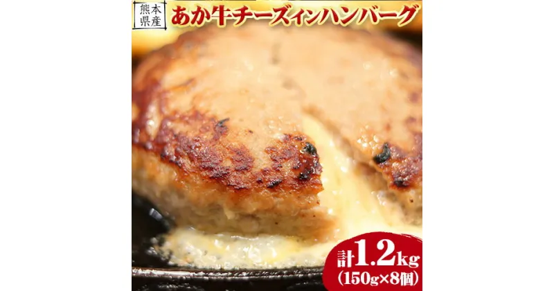 【ふるさと納税】【希少和牛】ハンバーグ 熊本県産 あか牛 チーズ イン ハンバーグ 150g × 8個 南阿蘇食品 牛肉 あか牛 南阿蘇村 《30日以内に出荷予定(土日祝除く)》