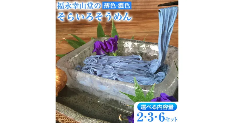 【ふるさと納税】御船町 福永幸山堂のそらいろそうめん(薄色・濃色) 選べる 2セット 3セット 6セット《30日以内に出荷予定(土日祝除く)》