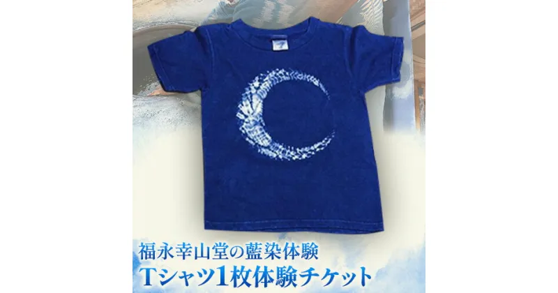 【ふるさと納税】＜予約制＞福永幸山堂の藍染体験 Tシャツ体験チケット 福永幸山堂《30日以内に出荷予定(土日祝除く)》熊本県 御船町 Tシャツ 体験 チケット オリジナル 藍染