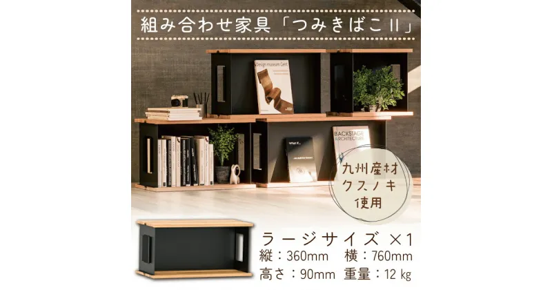 【ふるさと納税】組み合わせ家具「つみ木ばこ2」ラージサイズ ユニット家具 シェルフ 収納棚 本棚 サイドテーブル 九州産クスノキ FKK19-02C